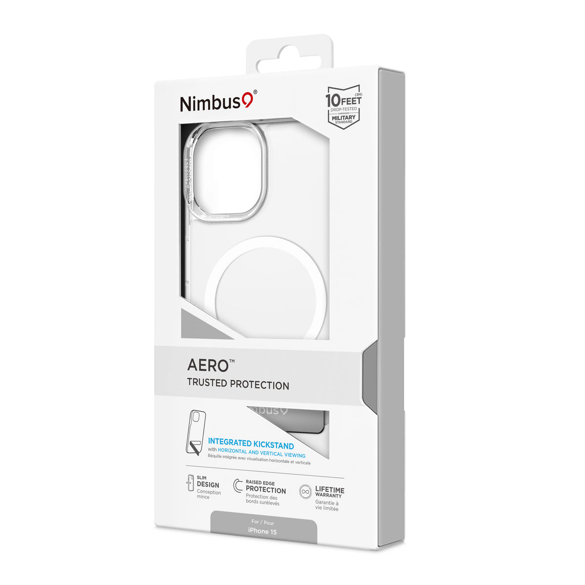 Coque MagSafe Nimbus9 Aero pour iPhone 15 – Transparente