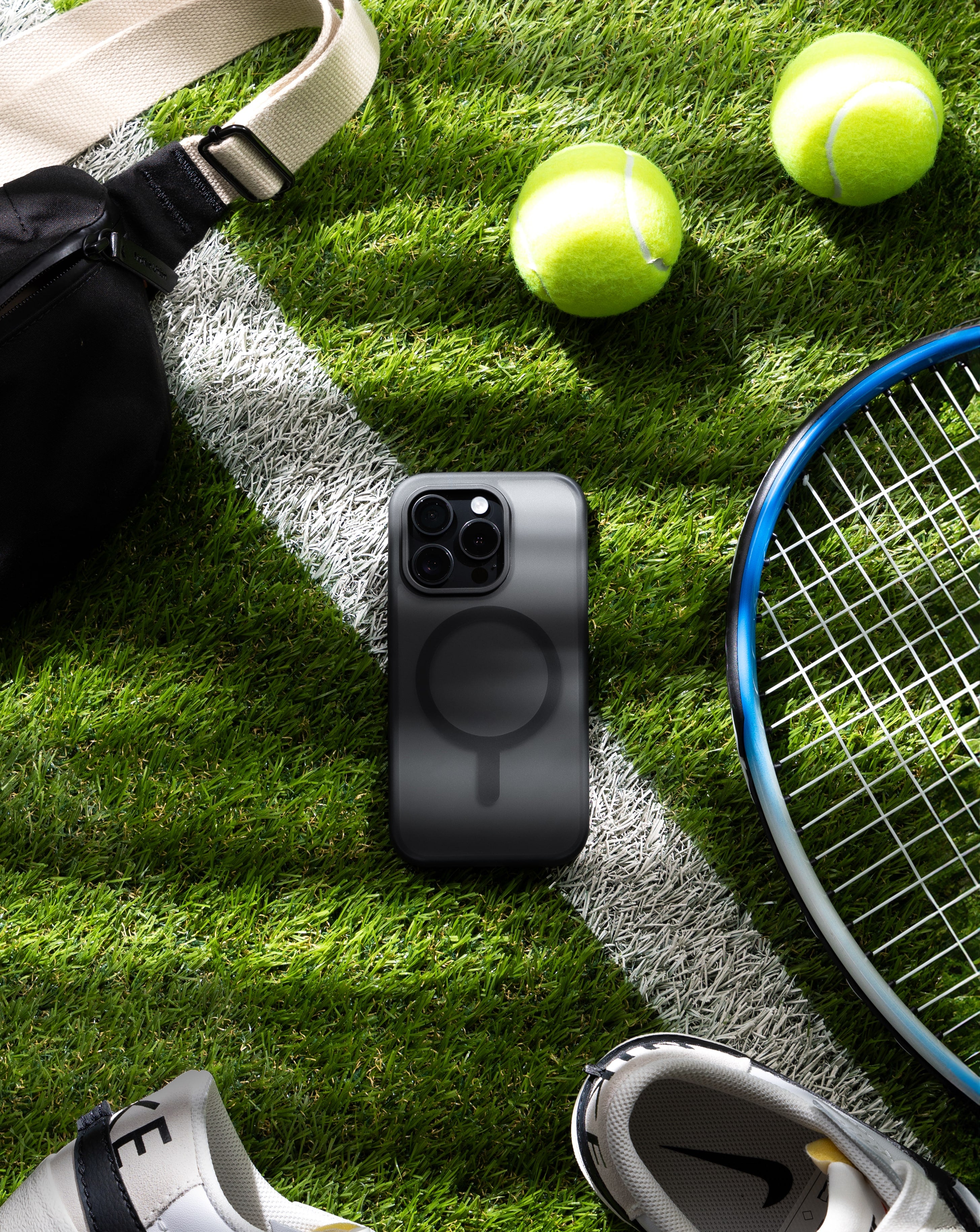 Take your phone protection to the next level with the Nimbus9 Phantom 3 MagSafe Case, designed for seamless performance in any setting. Whether you’re on the tennis court, at the gym, or on the go, this sleek black matte case provides rugged durability, superior grip, and MagSafe compatibility for effortless charging. Stay active, stay protected, and elevate your style with Nimbus9 Phantom 3.
