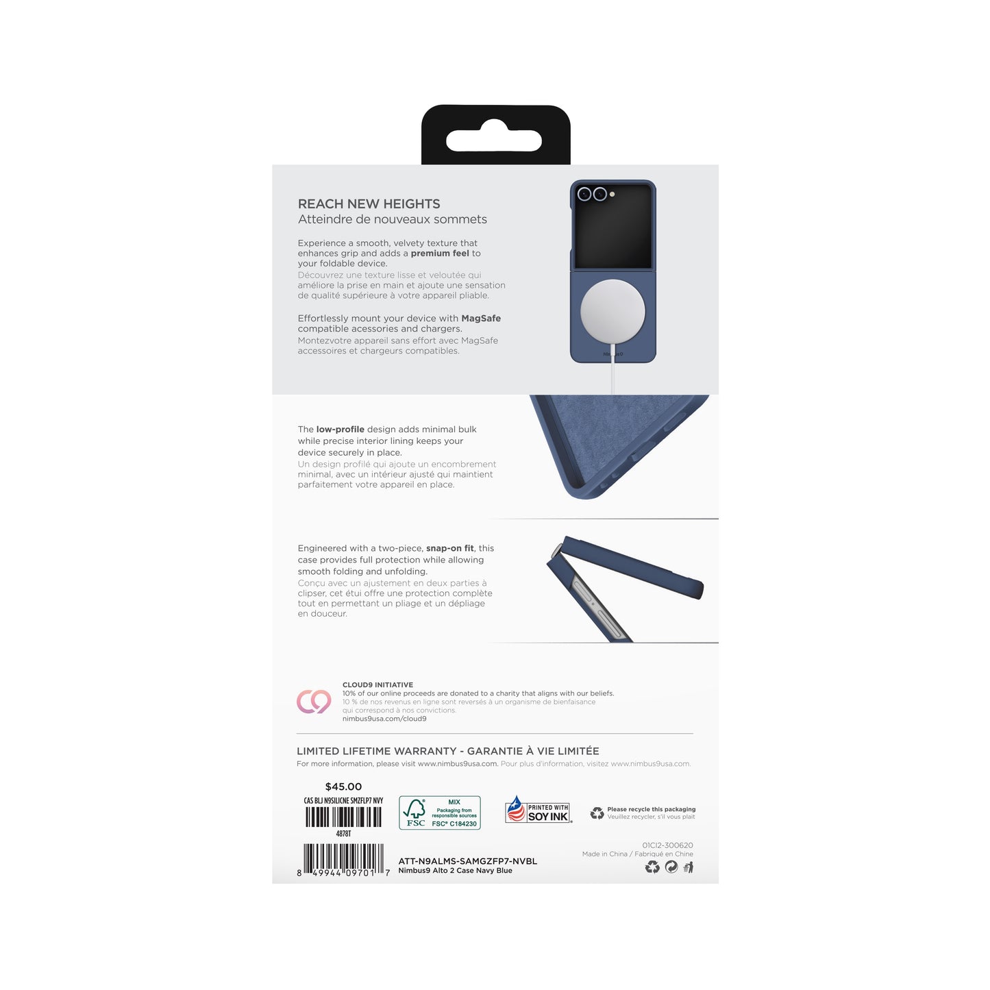 Nimbus9 Alto 2 MagSafe Case for Galaxy Z Flip 7 - Navy Blue