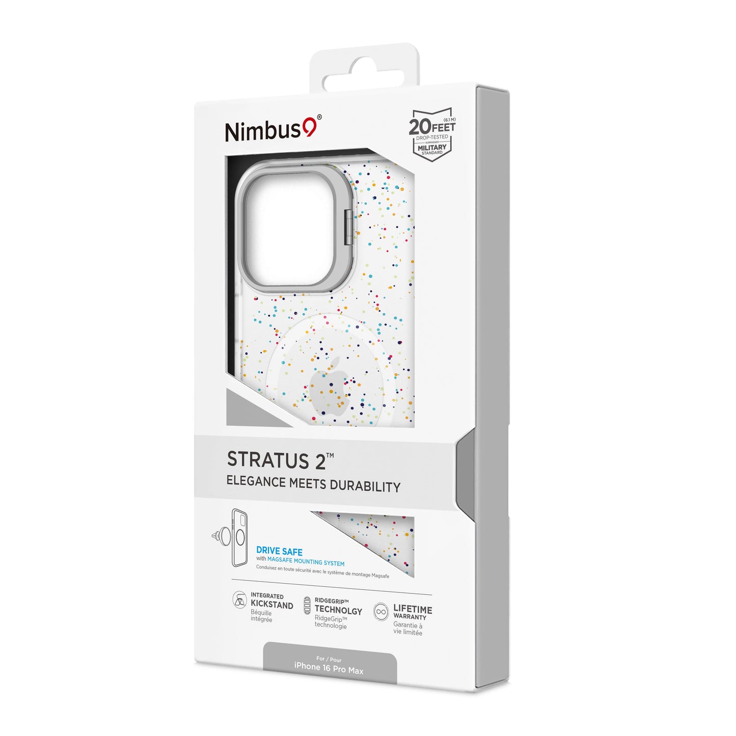 Funda MagSafe Nimbus9 Stratus 2 para iPhone 16 Pro Max - Confeti