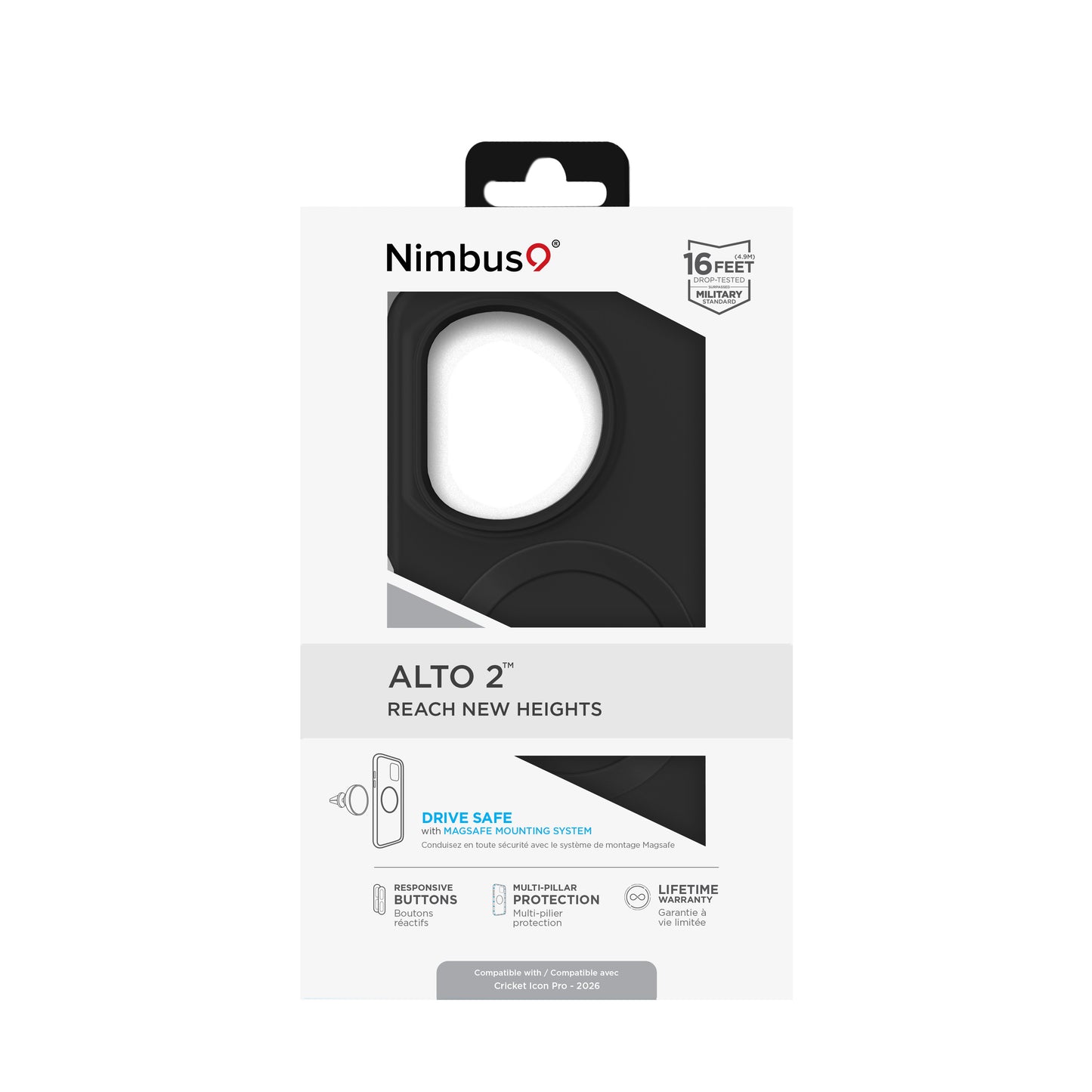Nimbus9 Alto 2 Cricket Icon Pro - 2026 Case - Black