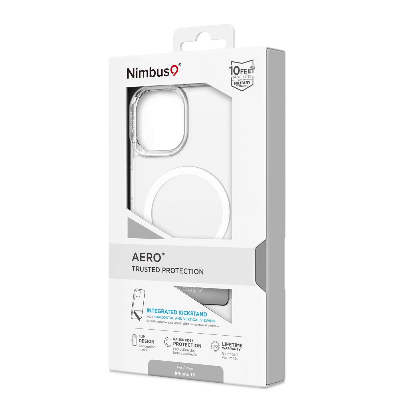 Coque MagSafe Nimbus9 Aero pour iPhone 15 – Transparente