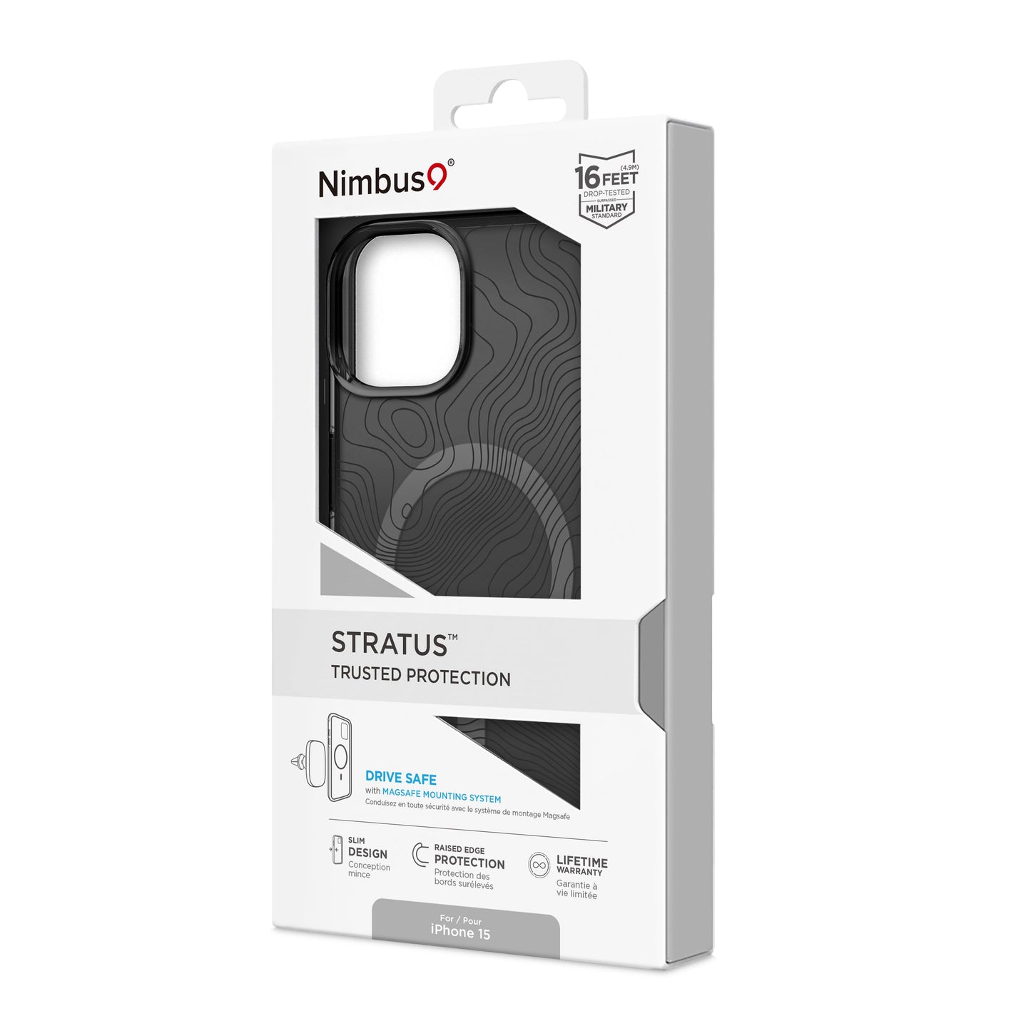 Nimbus9 Stratus iPhone 15 MagSafe Case - Topography