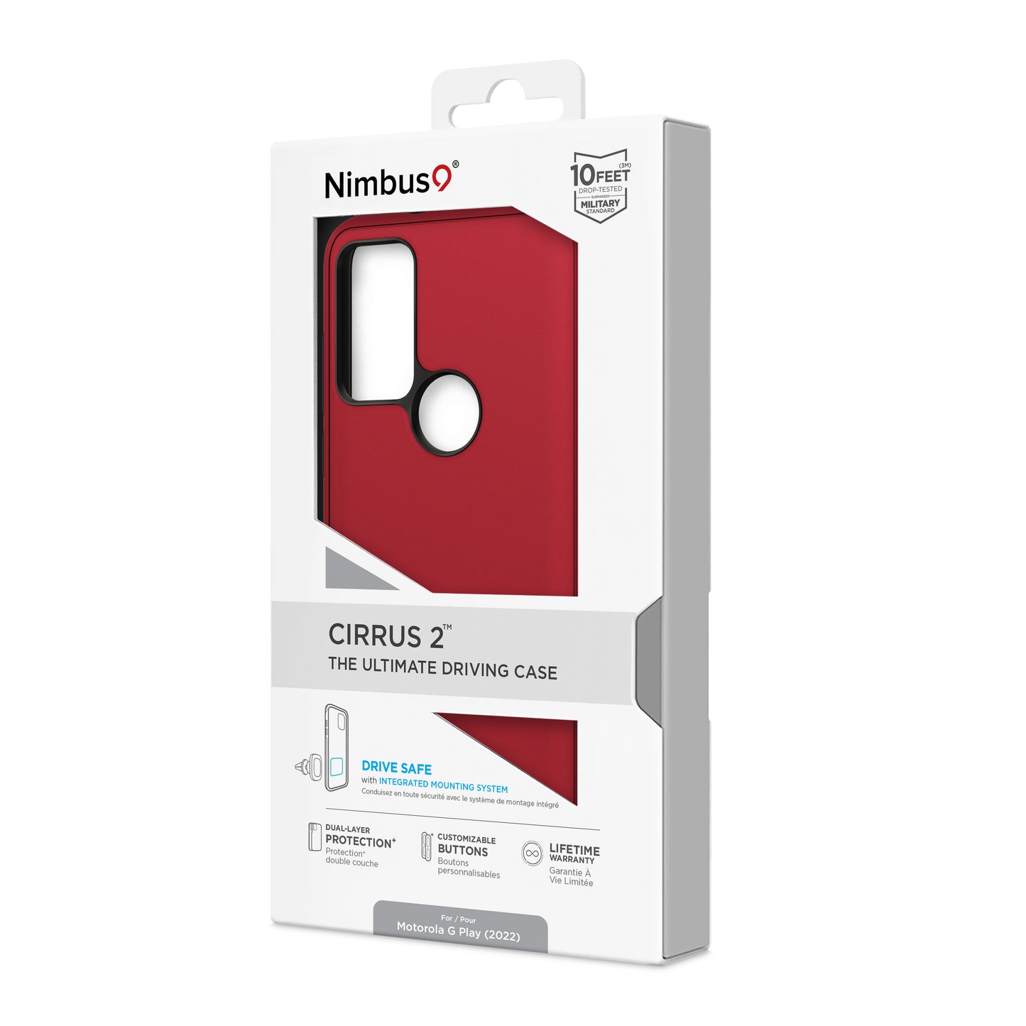 Étui Nimbus9 Cirrus 2 pour Moto G Play (2023) - Rouge cramoisi