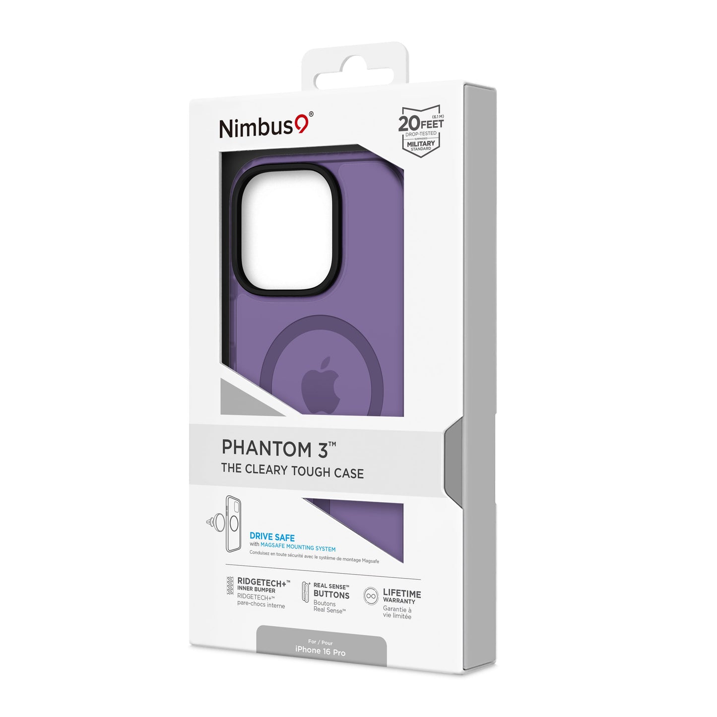 Nimbus9 Phantom 3 iPhone 16 Pro MagSafe Case - Purple