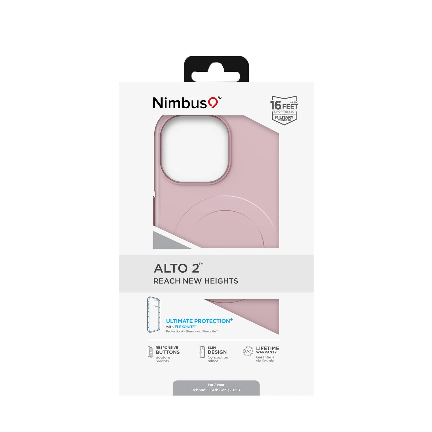 Nimbus9 Alto 2 MagSafe Case - iPhone 16e, iPhone 15/14/13 Compatible - Pink