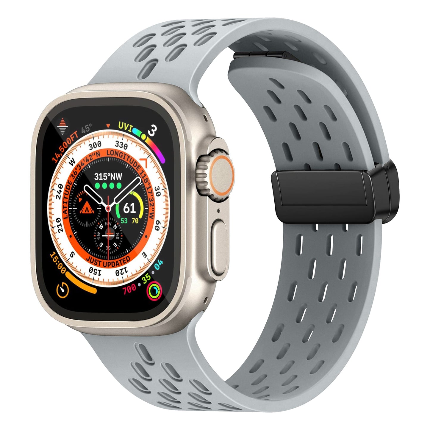 Nimbus9 FlexFit Sport Band for Apple Watch 44/45/46/49mm - Cool Gray