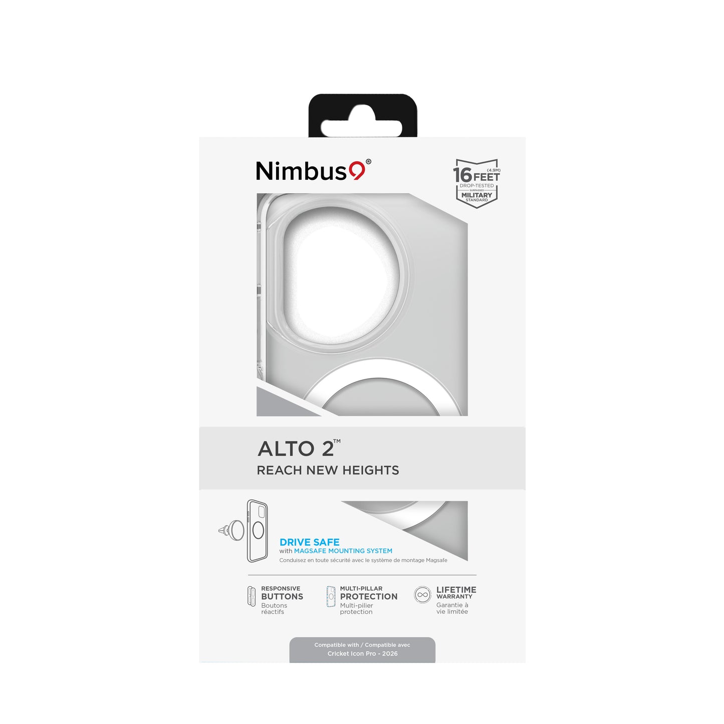 Nimbus9 Alto 2 Cricket Icon Pro - 2026 Case - Clear