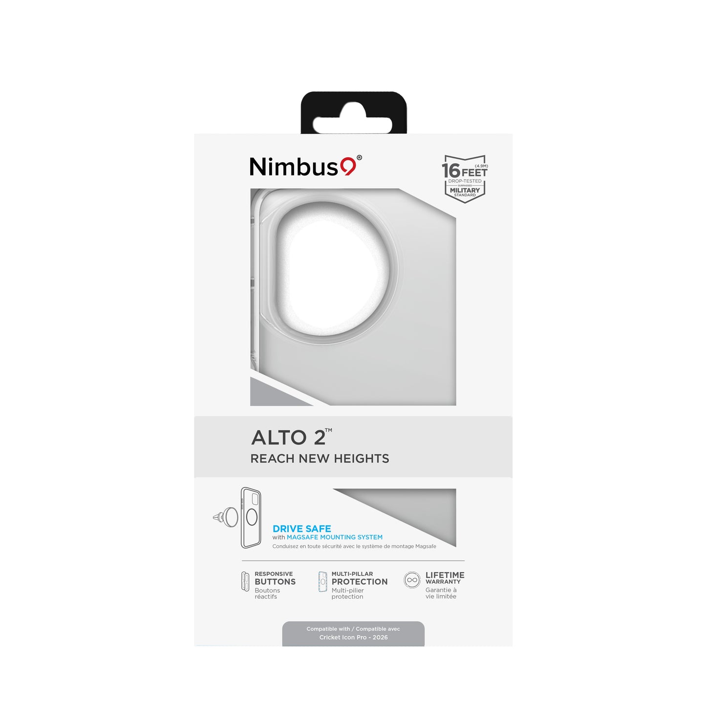 Nimbus9 Alto 2 Cricket Icon Pro - 2026 Case - Clear