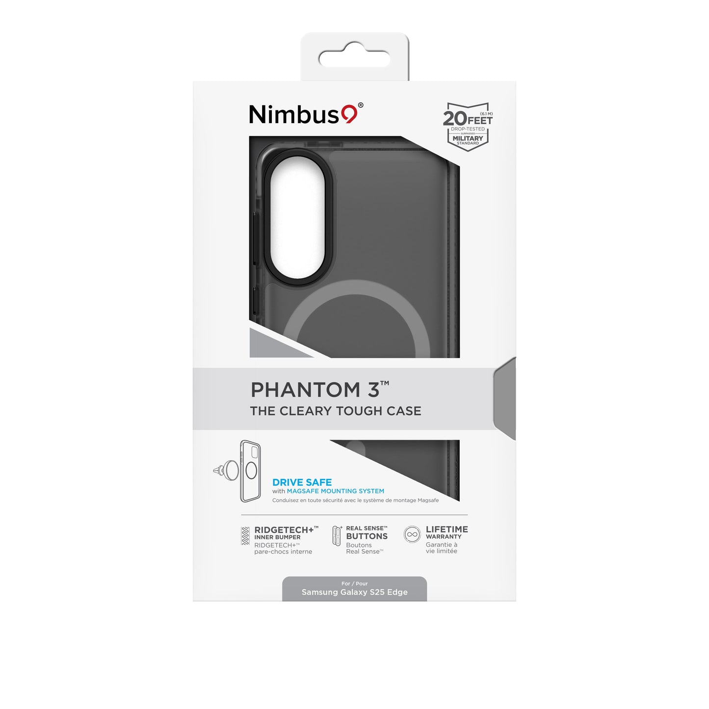 Nimbus9 Phantom 3 Galaxy S25 Edge MagSafe Case - Smoke