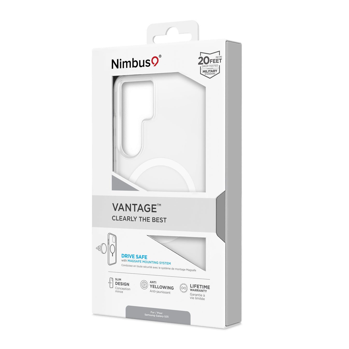 Nimbus9 Vantage Galaxy S25 MagSafe Case - Clear