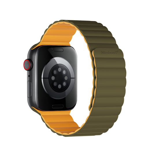 Bracelet magnétique Nimbus9 pour Apple Watch 45 mm – Vert olive