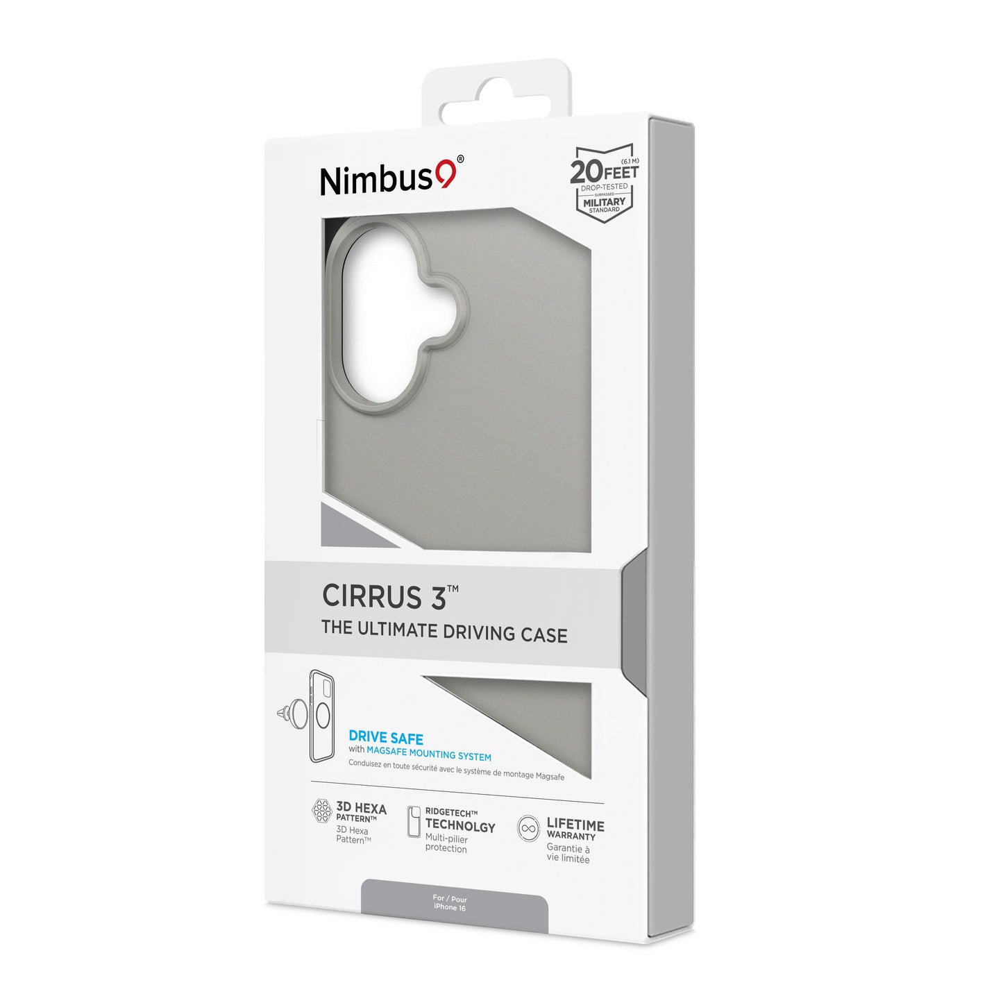 Nimbus9 Cirrus 3 iPhone 16 MagSafe Case - Titanium