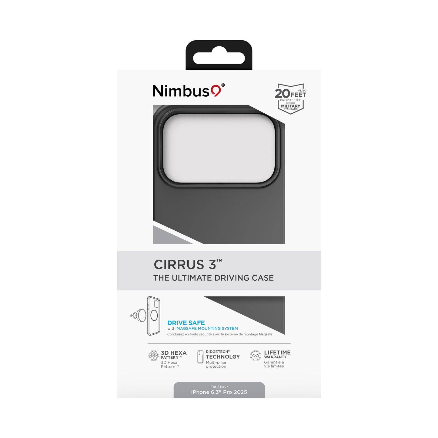 Nimbus9 Cirrus 3 iPhone 17 Pro MagSafe Case - Black