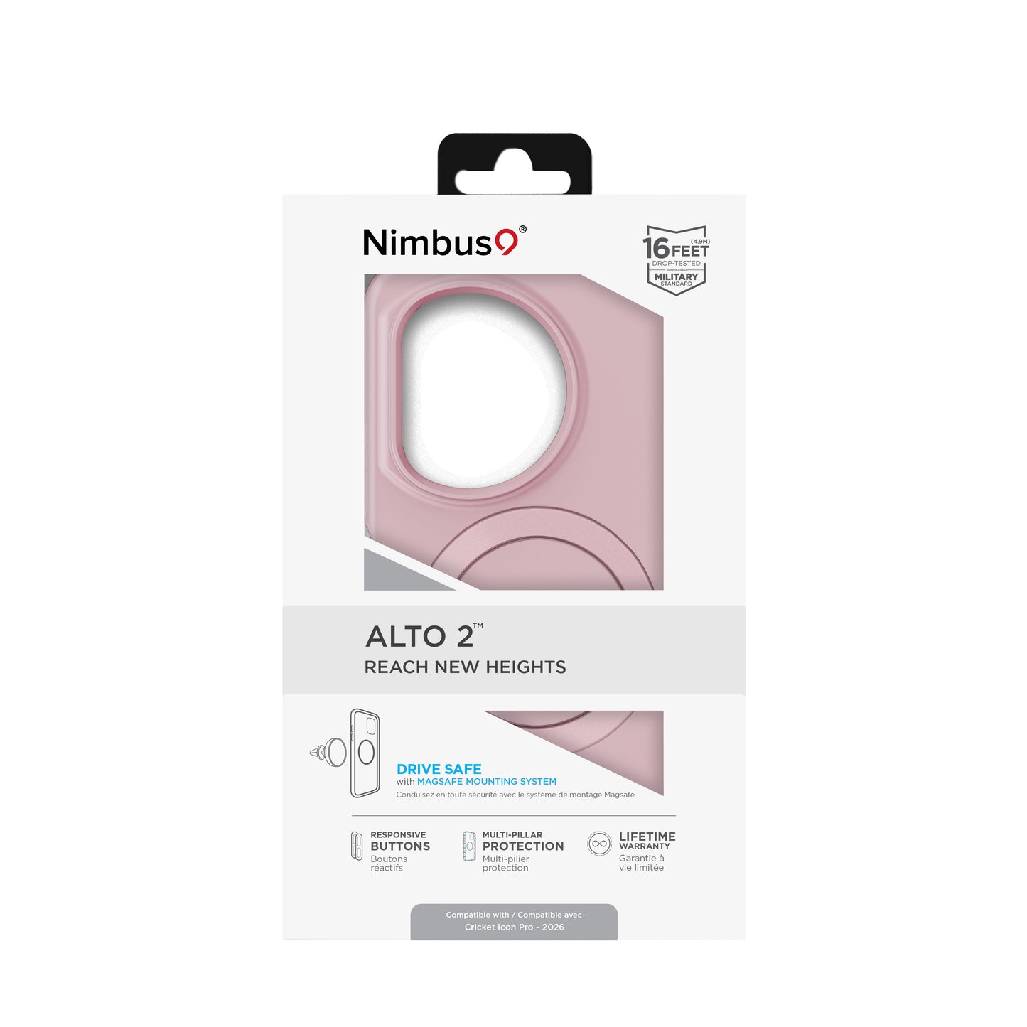 Nimbus9 Alto 2 Cricket Icon Pro - 2026 Case - Pink