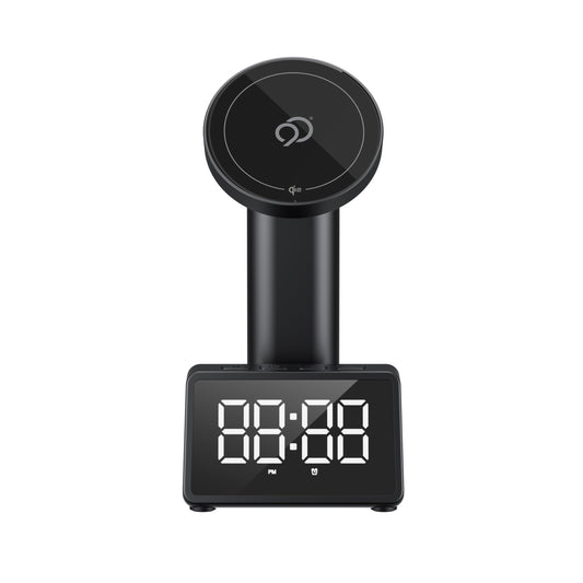 Nimbus9 Qi2 Wireless Charging Alarm Clock Stand MagSafe & Watch Compatible - Black
