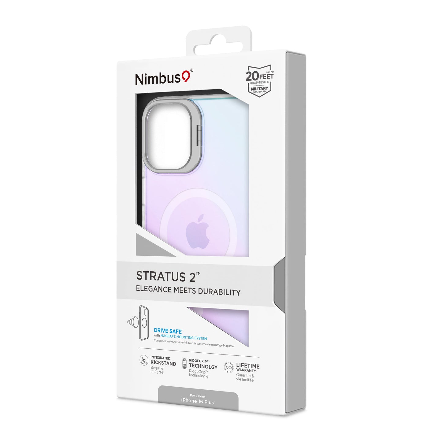 Coque MagSafe Nimbus9 Stratus 2 pour iPhone 16 Plus – Givre