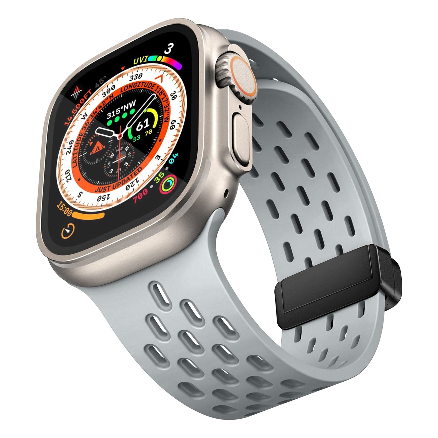 Nimbus9 FlexFit Sport Band for Apple Watch 44/45/46/49mm - Cool Gray