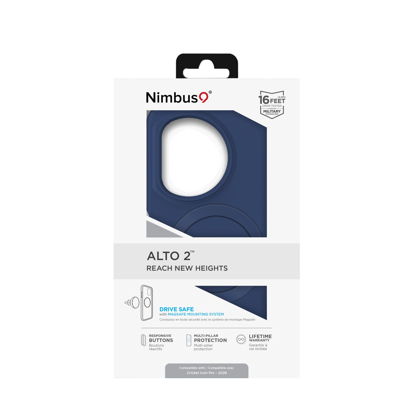 Nimbus9 Alto 2 Cricket Icon Pro - 2026 Case - Steel Blue