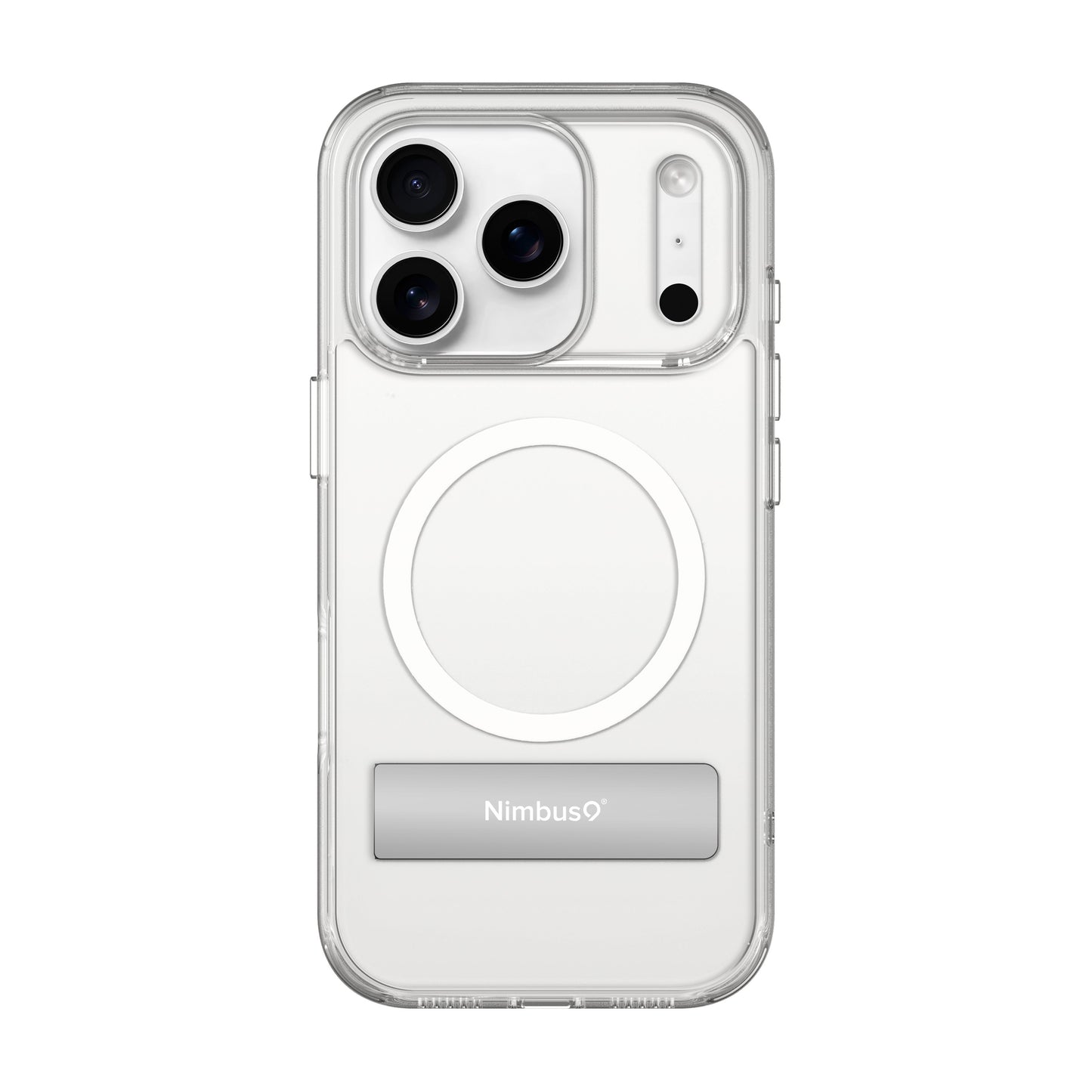 Nimbus9 Aero MagSafe Case for iPhone 17 Pro with Built-In Kickstand - Clear