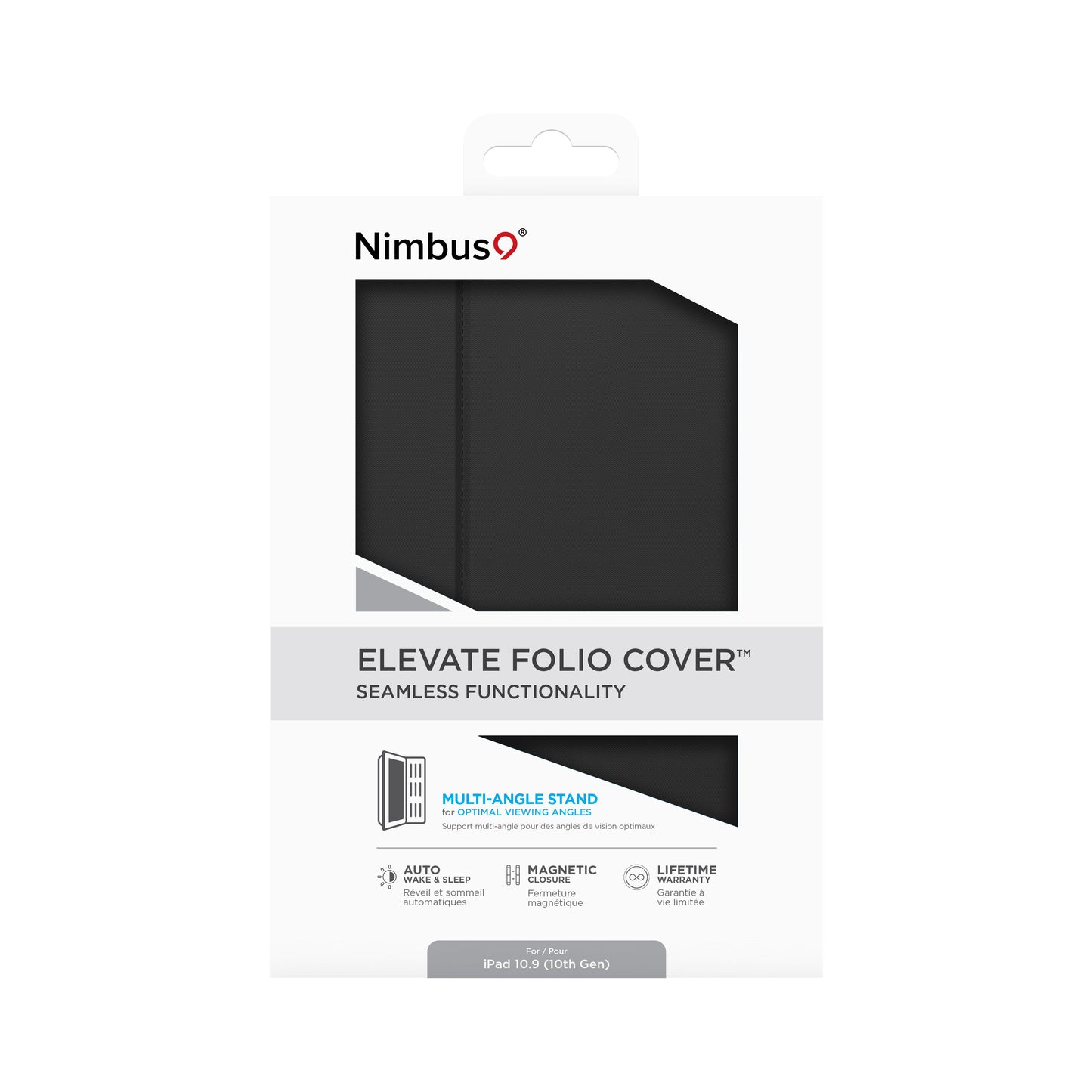 Étui Nimbus9 Elevate Folio pour iPad 10,9 pouces (10e génération) - Noir