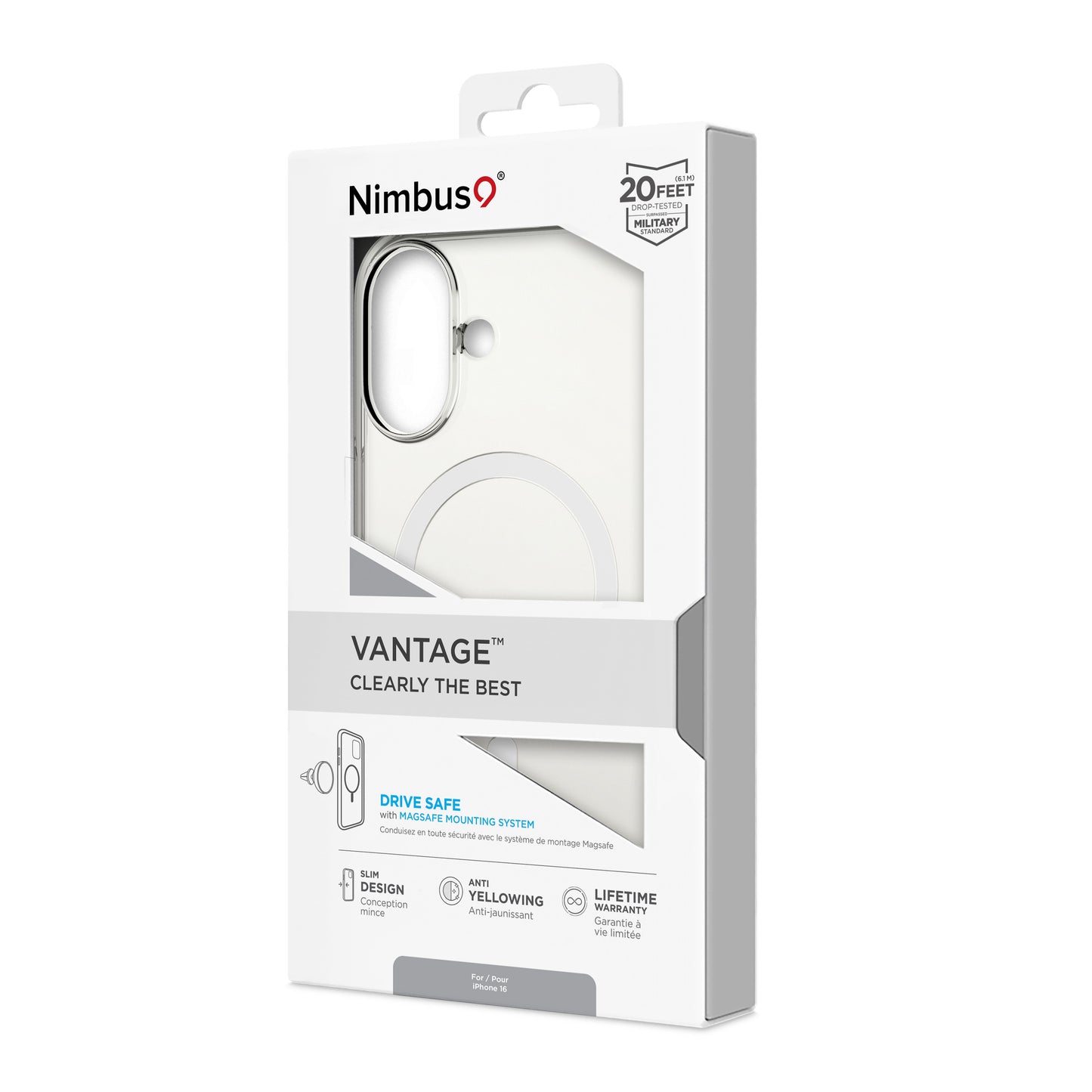 Nimbus9 Vantage iPhone 16 MagSafe Case - Clear