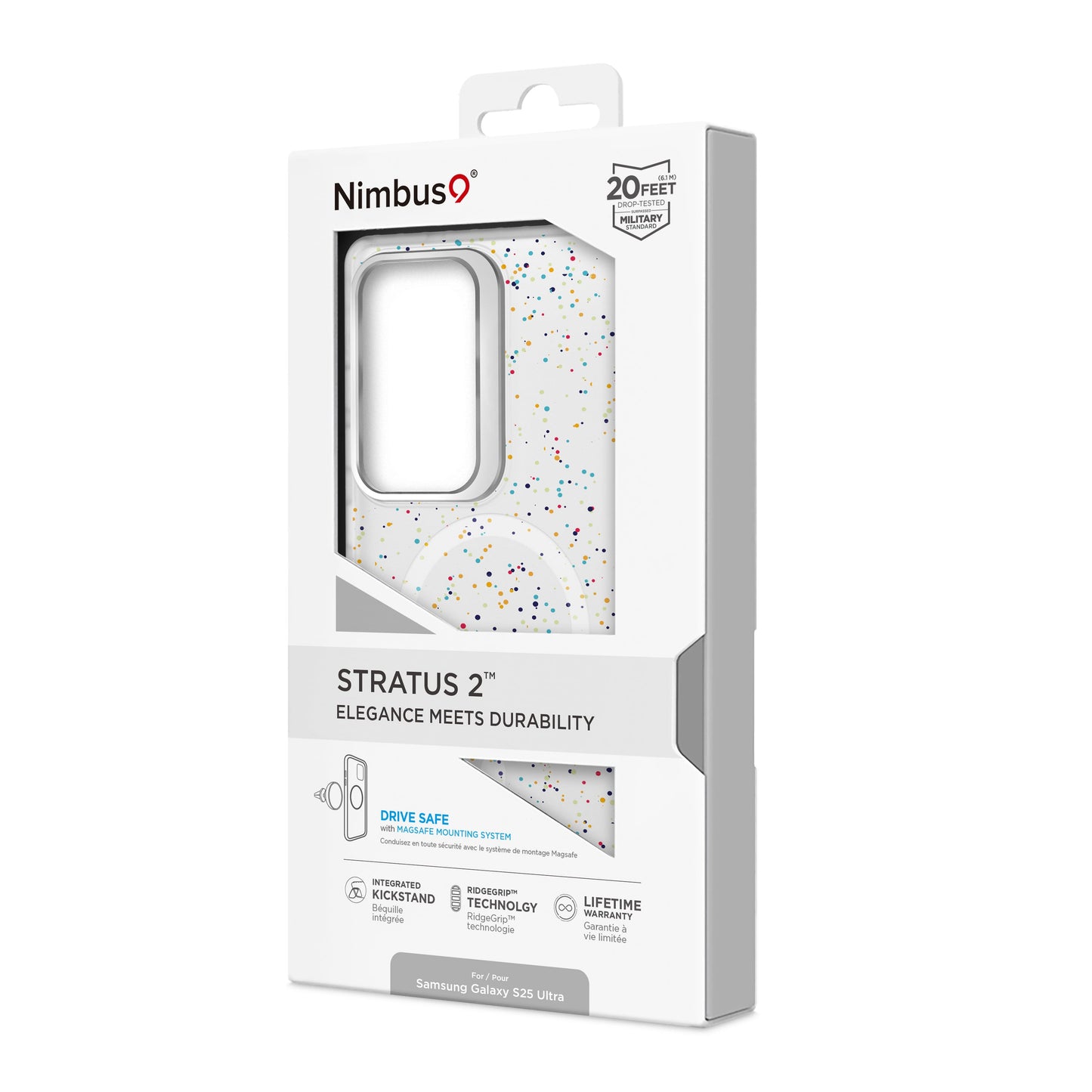 Funda MagSafe Nimbus9 Stratus 2 para Galaxy S25 Ultra - Confeti