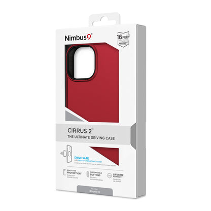 Funda MagSafe Nimbus9 Cirrus 2 para iPhone 15 - Carmesí