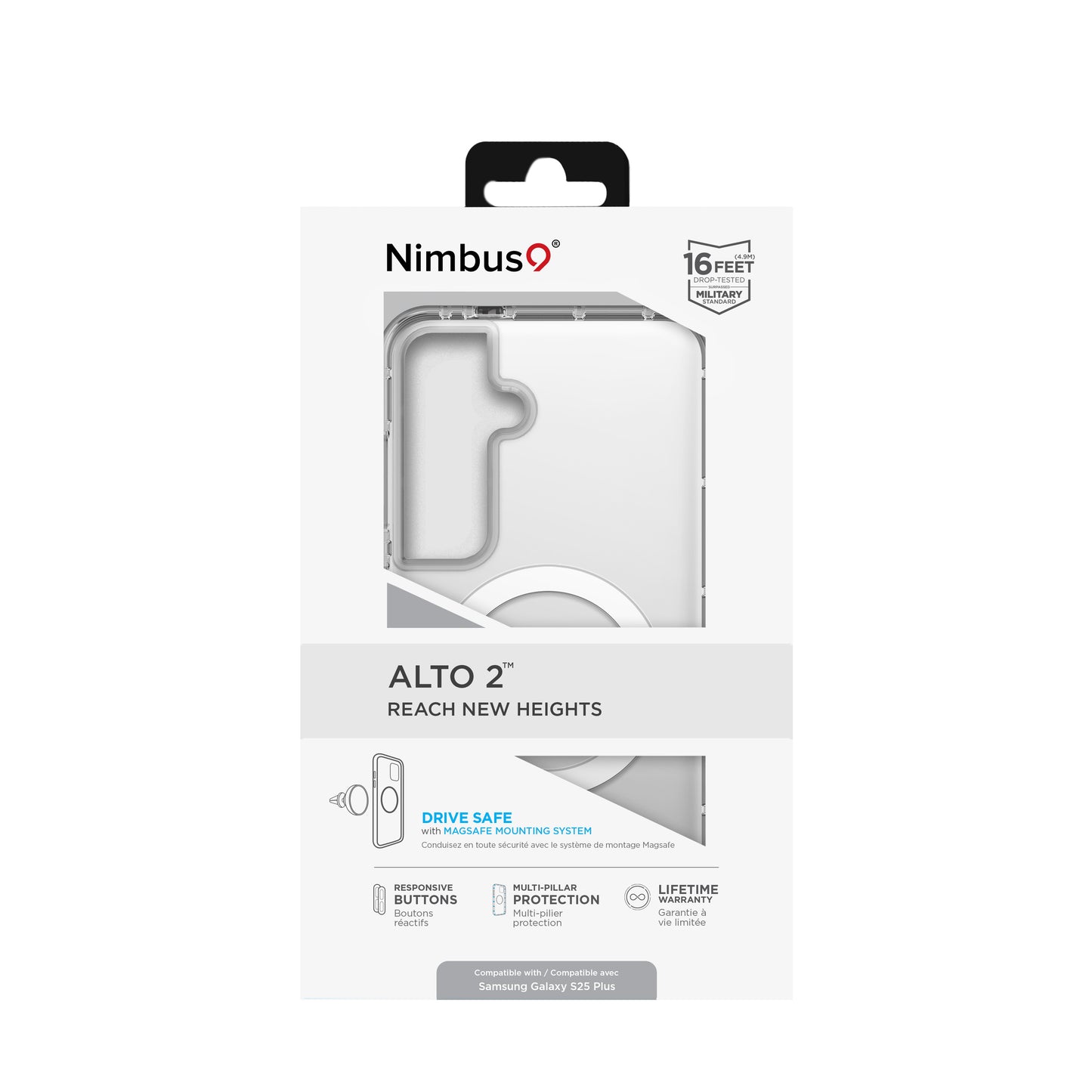 Coque Nimbus9 Alto 2 pour Galaxy S25 Plus – Transparente
