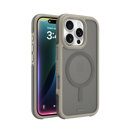Funda MagSafe Nimbus9 Summit para iPhone 16 Pro Max - Gris topo escarchado