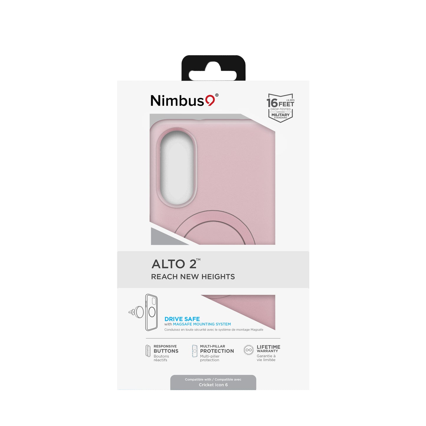 Funda Nimbus9 Alto 2 Cricket Icon 6 - Rosa