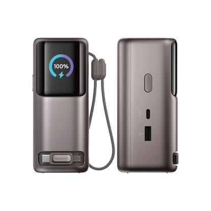 Nimbus9 65W GaN Power Bank with Retractable USB-C Cable - Bronze Brown