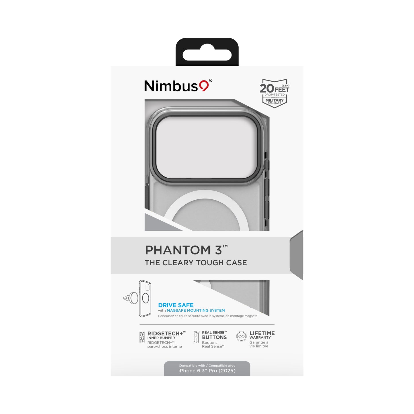 Nimbus9 Phantom 3 iPhone 17 Pro MagSafe Case - Clear
