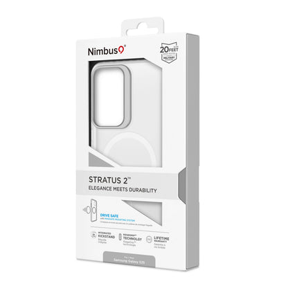 Coque MagSafe Nimbus9 Stratus 2 pour Galaxy S25 – Transparent givré