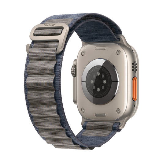 Correa deportiva de nailon Nimbus9 para Apple Watch de 45 mm - Azul marino