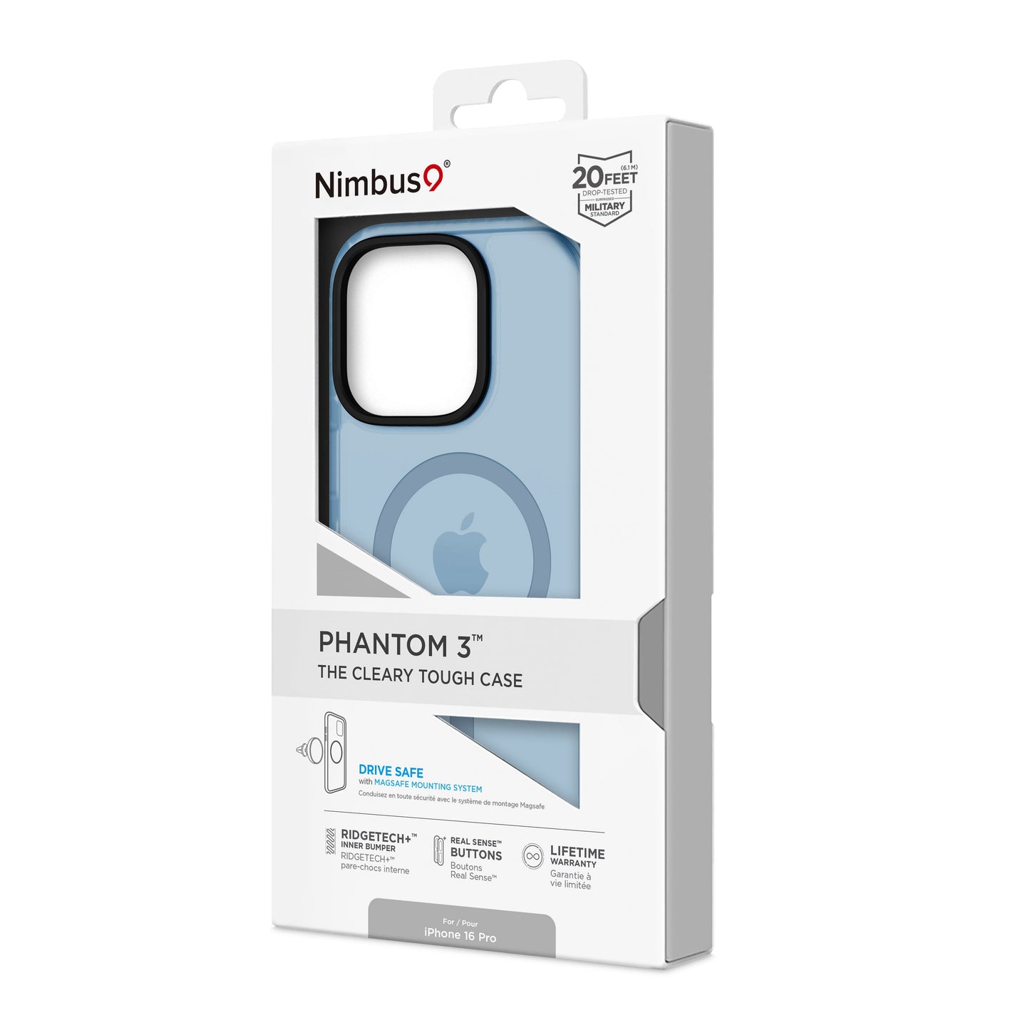 Nimbus9 Phantom 3 iPhone 16 Pro MagSafe Case - Pacific Blue