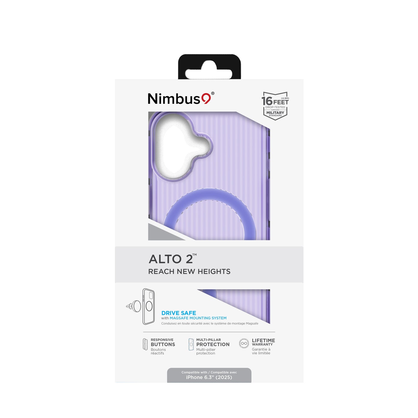 Nimbus9 Alto 2 iPhone 17 MagSafe Case - Clear Purple