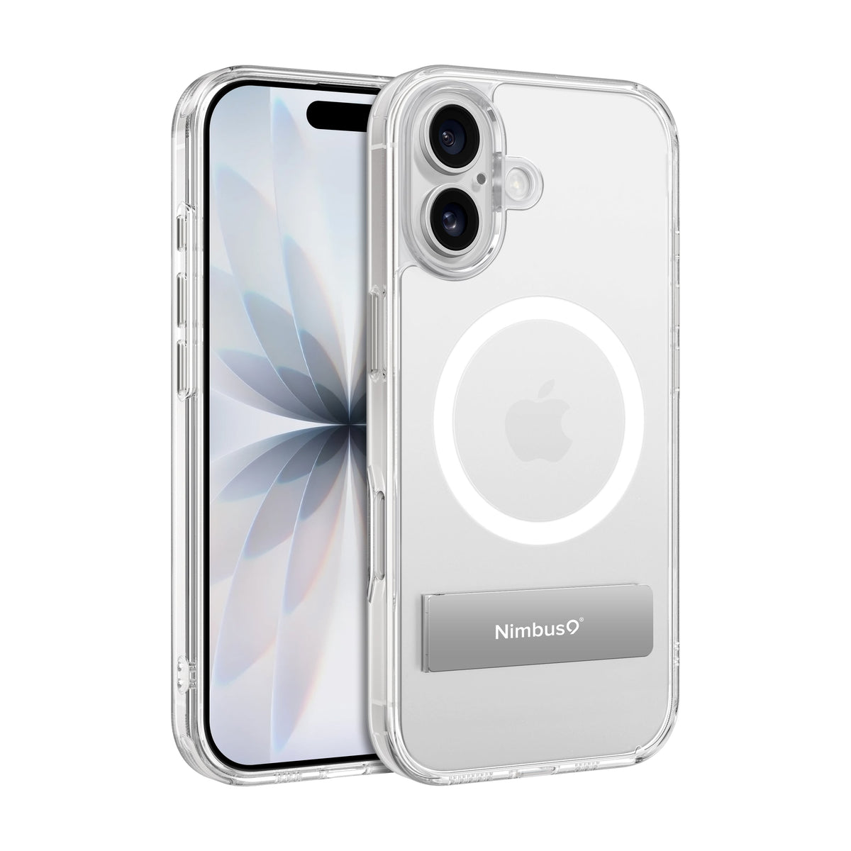 Nimbus9 Aero MagSafe Case for iPhone 17 with Built-In Kickstand - Clear