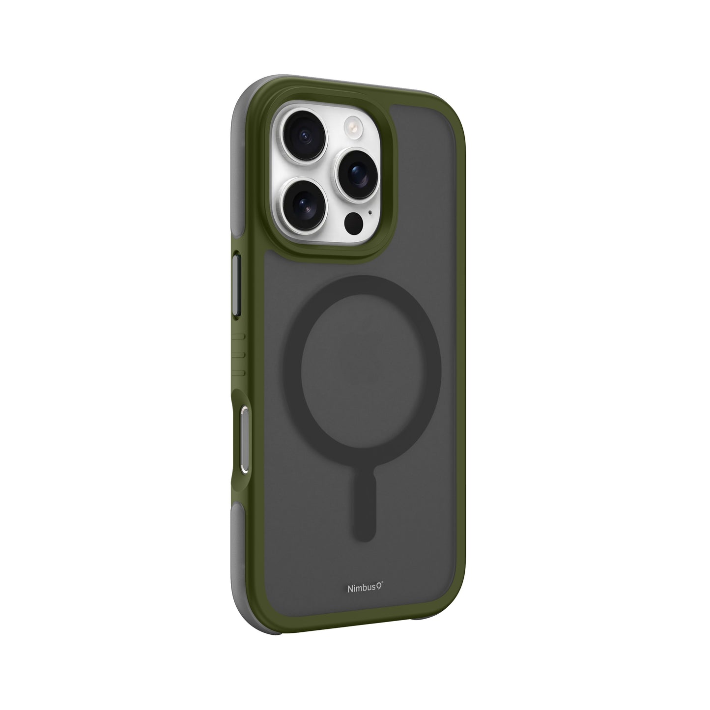 Coque MagSafe Nimbus9 Summit pour iPhone 16 Pro – Vert givré