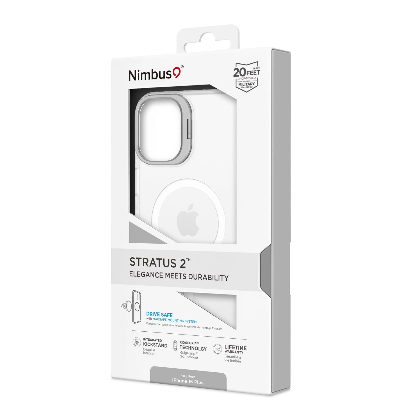 Nimbus9 Stratus 2 iPhone 16 Plus MagSafe Case - Clear Frost