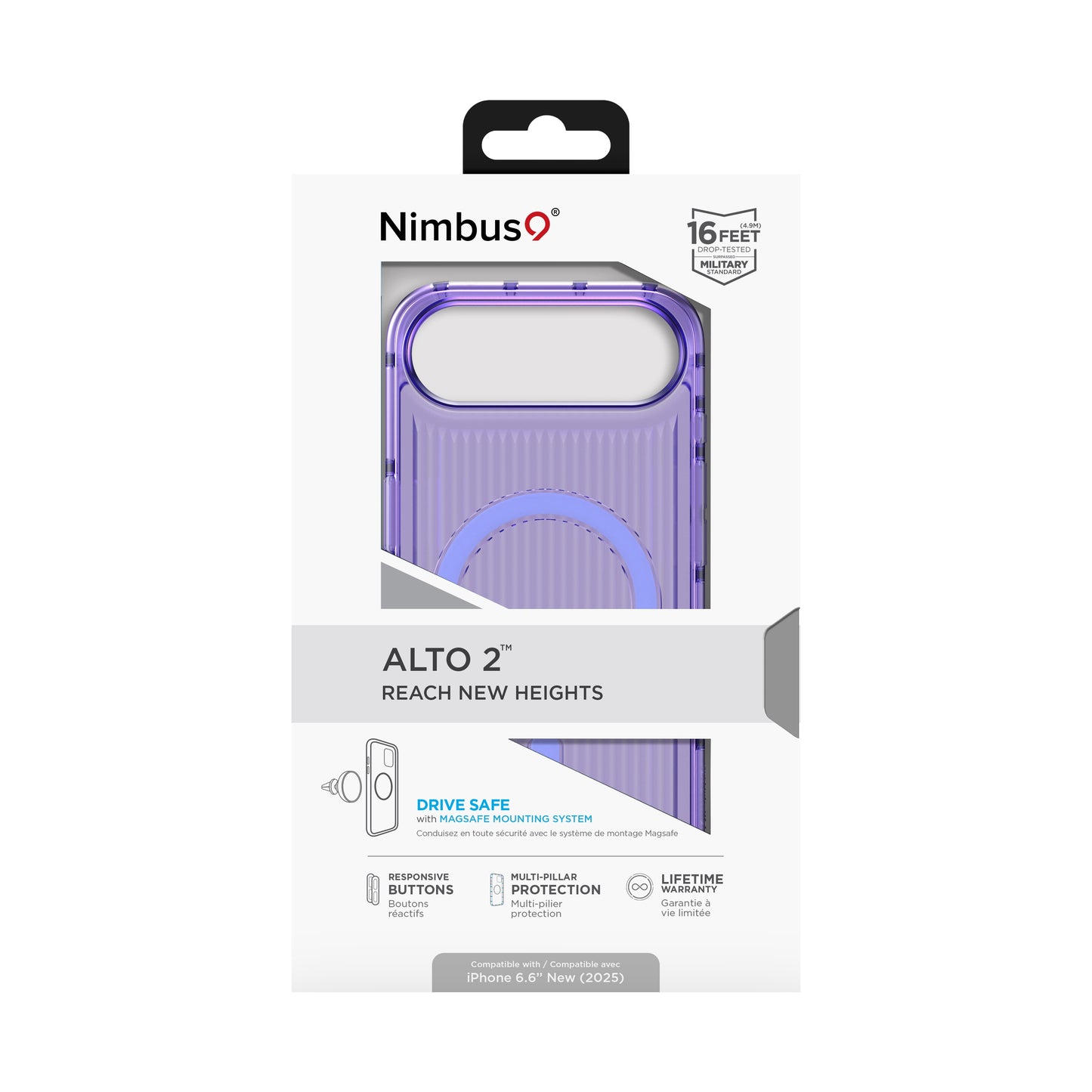 Nimbus9 Alto 2 iPhone Air MagSafe Case - Clear Purple