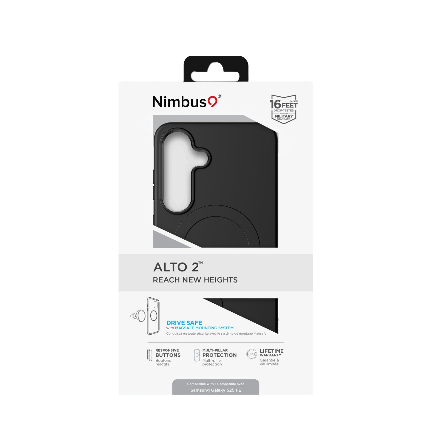 Nimbus9 Alto 2 Galaxy S25 FE MagSafe Case - Black