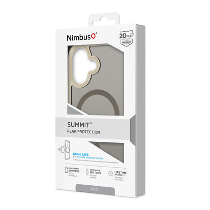 Coque MagSafe Nimbus9 Summit pour iPhone 16 – Taupe givré