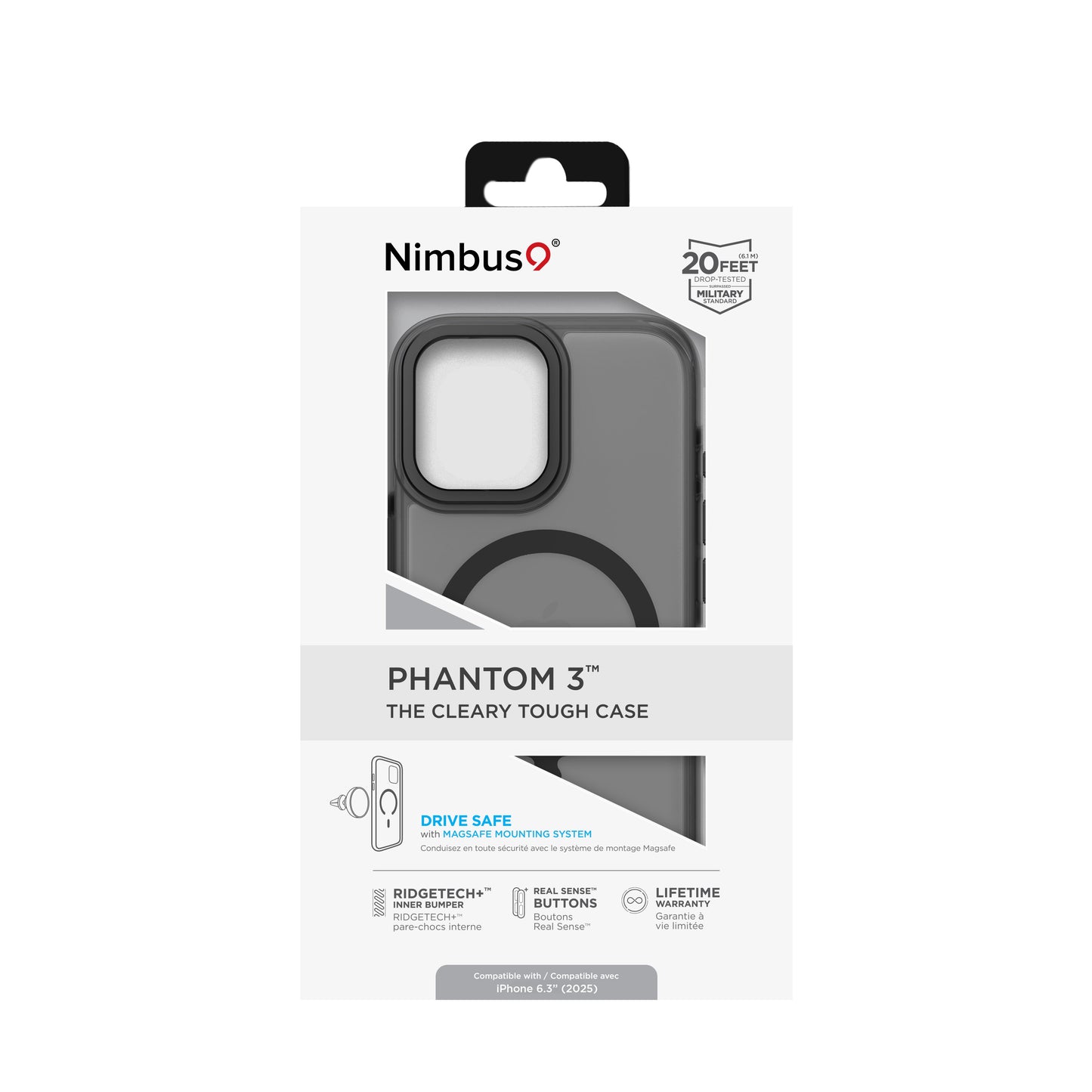 Nimbus9 Phantom 3 iPhone 17 MagSafe Case - Smoke