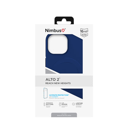 Coque Nimbus9 Alto 2 MagSafe – Compatible iPhone 16e, iPhone 15/14/13 – Bleu