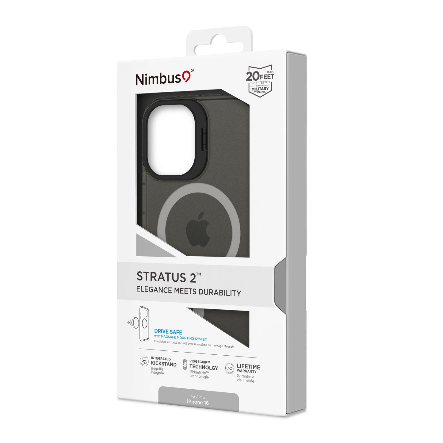 Nimbus9 Stratus 2 iPhone 16 MagSafe Case - Smoke