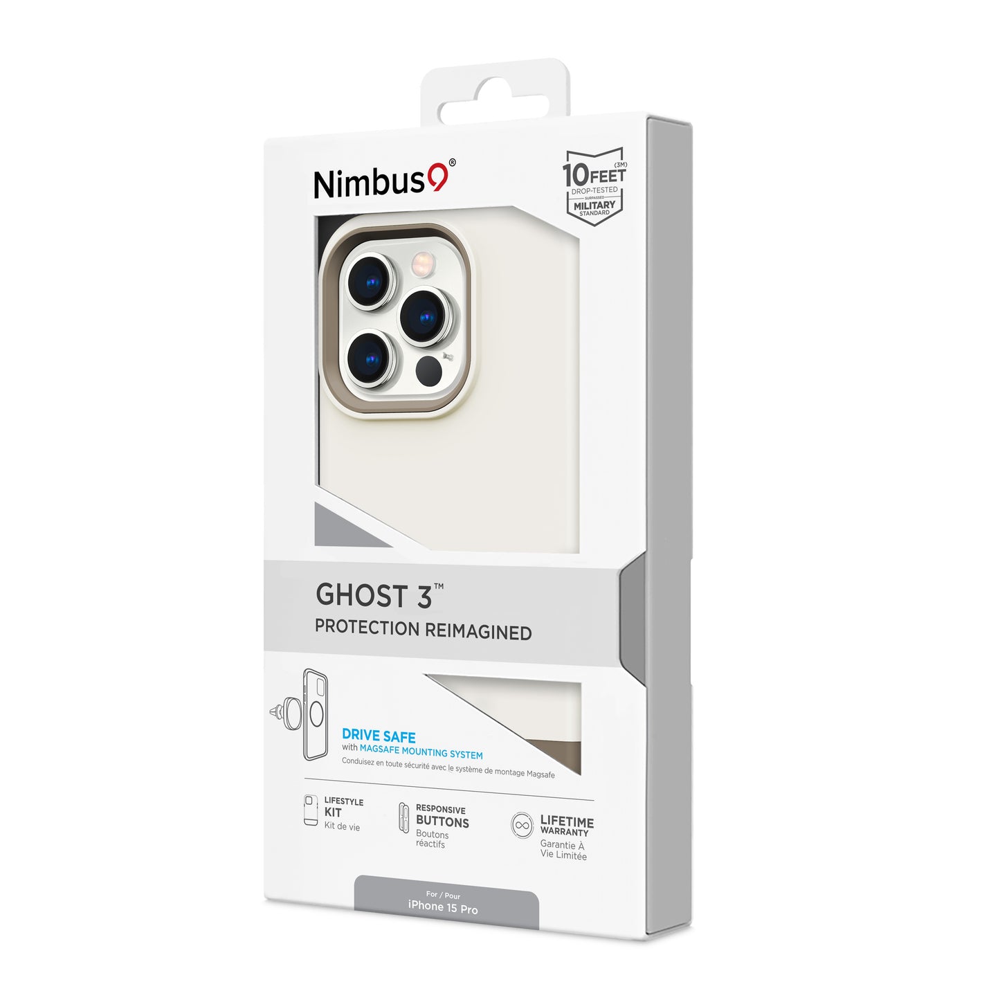 Nimbus9 Ghost 3 iPhone 15 Pro MagSafe Case - Neutral Taupe
