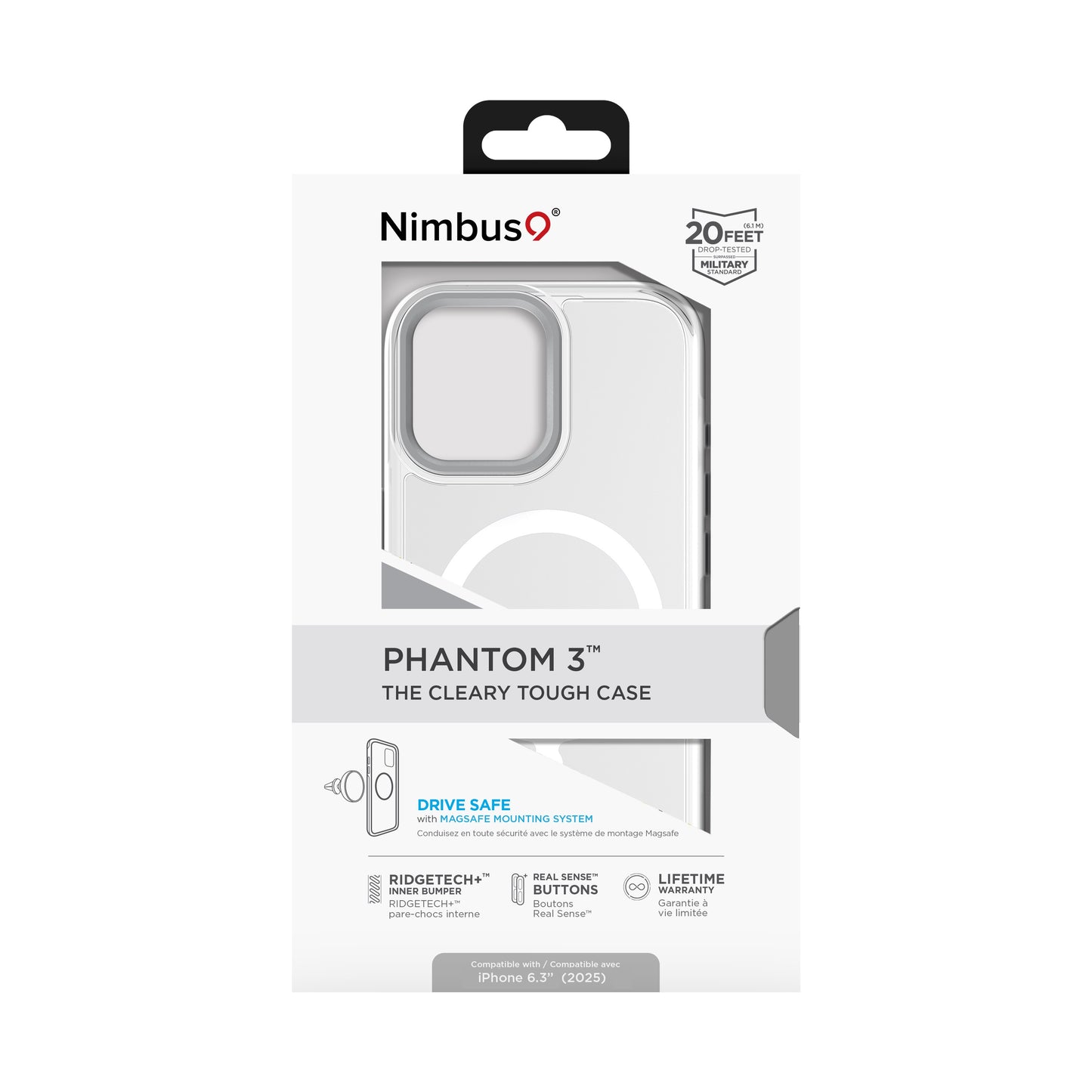 Nimbus9 Phantom 3 iPhone 17 MagSafe Case - Clear
