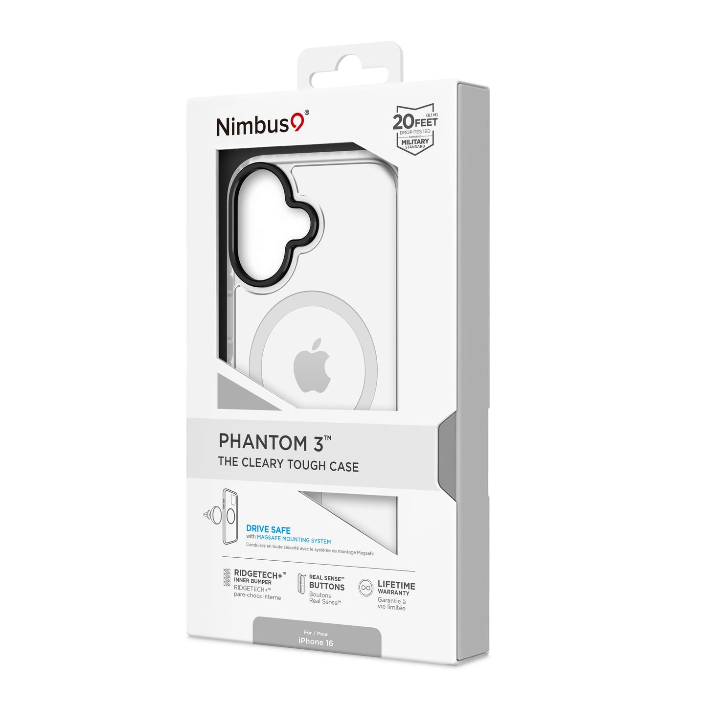 Nimbus9 Phantom 3 iPhone 16 MagSafe Case - Clear
