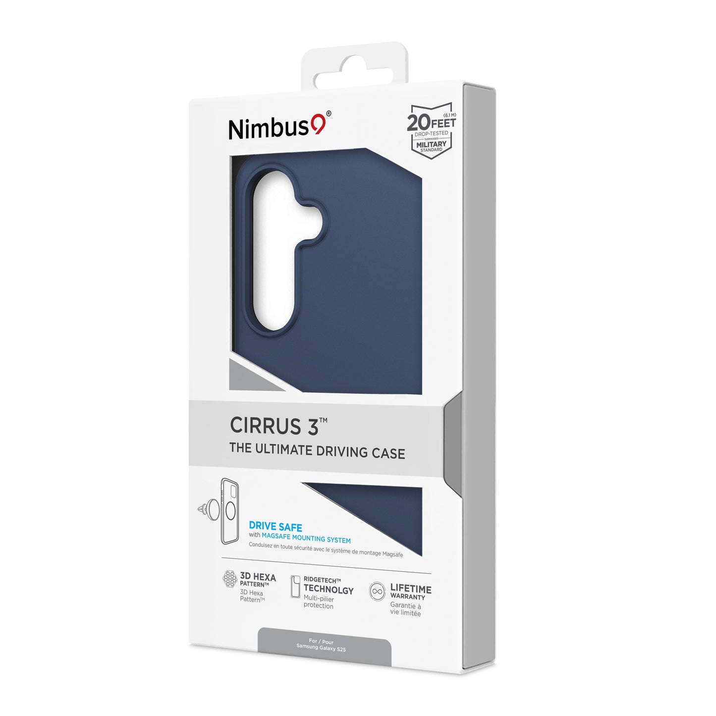 Funda MagSafe Nimbus9 Cirrus 3 Galaxy S25 - Azul espacial